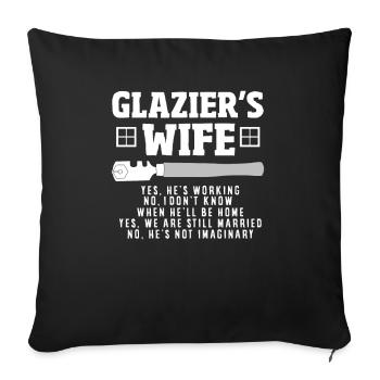 Glaser Geschenk - Sofakissenbezug 45 x 45 cm - Schwarz - Vorne