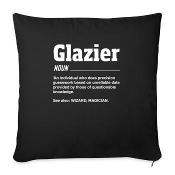 Glaser Geschenk - Sofakissenbezug 45 x 45 cm - Schwarz - Vorne