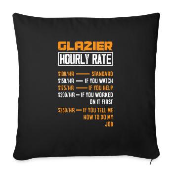 Glaser Geschenk - Sofakissenbezug 45 x 45 cm - Schwarz - Vorne