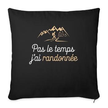 No Time I Hike Hiker Gift - Sofa pillowcase 17,3'' x 17,3'' (45 x 45 cm) - black - Front
