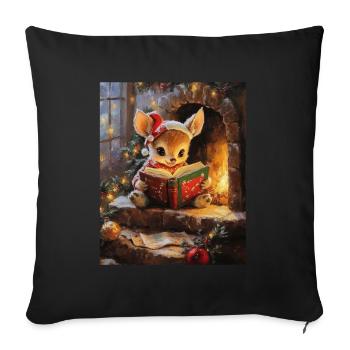 Christmas Elf Women Men Children Christmas - Sofa pillowcase 17,3'' x 17,3'' (45 x 45 cm) - black - Front