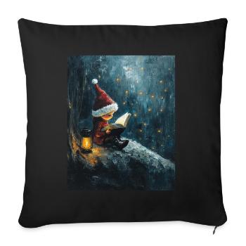 Christmas Elf Women Men Children Christmas - Sofa pillowcase 17,3'' x 17,3'' (45 x 45 cm) - black - Front