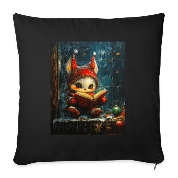 Christmas Elf Women Men Children Christmas - Sofa pillowcase 17,3'' x 17,3'' (45 x 45 cm) - black - Front
