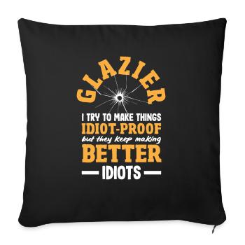 Glasses Gift - Sofa pillowcase 17,3'' x 17,3'' (45 x 45 cm) - black - Front