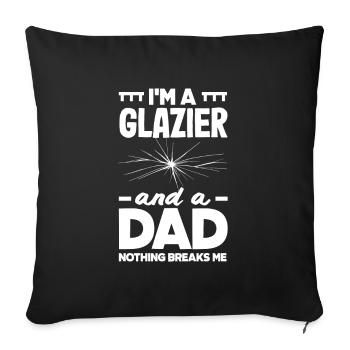 Glaser Geschenk - Sofakissenbezug 45 x 45 cm - Schwarz - Vorne