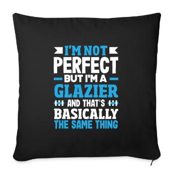 Glaser Geschenk - Sofakissenbezug 45 x 45 cm - Schwarz - Vorne