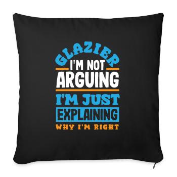 Glasses Gift - Sofa pillowcase 17,3'' x 17,3'' (45 x 45 cm) - black - Front