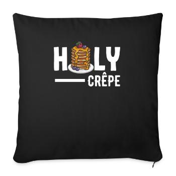 Funny Pancake Lover Gift - Sofa pillowcase 17,3'' x 17,3'' (45 x 45 cm) - black - Front