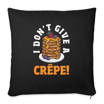 Funny Pancake Lover Gift - Sofa pillowcase 17,3'' x 17,3'' (45 x 45 cm) - black - Front