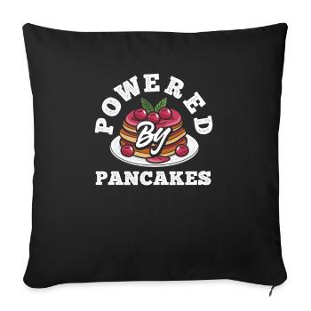 Funny Pancake Lover Gift - Sofa pillowcase 17,3'' x 17,3'' (45 x 45 cm) - black - Front