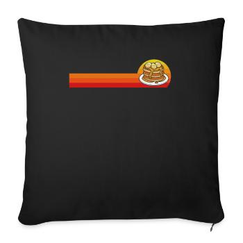 Funny Pancake Lover Gift - Sofa pillowcase 17,3'' x 17,3'' (45 x 45 cm) - black - Front