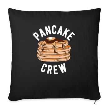 Funny Pancake Lover Gift - Sofa pillowcase 17,3'' x 17,3'' (45 x 45 cm) - black - Front
