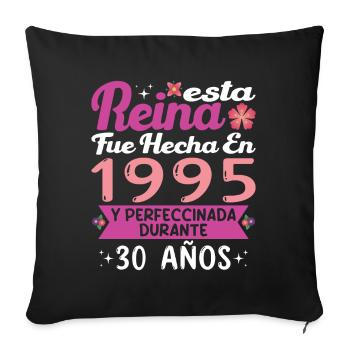 30 Years Birthday Gift Woman Made In 1995 - Sofa pillowcase 17,3'' x 17,3'' (45 x 45 cm) - black - Front