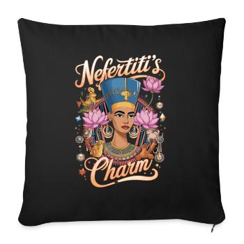 Ägypten Göttin Königin Charm - Sofakissenbezug 45 x 45 cm - Schwarz - Vorne