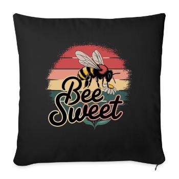 Bee Sweet Bee Imkerin Bienenkönigin - Sofakissenbezug 45 x 45 cm - Schwarz - Vorne