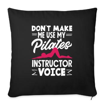 Ne me laissez pas exprimer mon professeur de Pilates - Housse de coussin décorative 45 x 45 cm - noir - Devant
