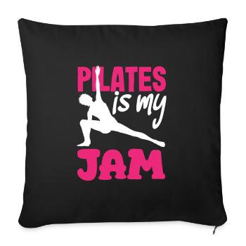 Pilates is my thing, sporty lifestyle - Sofa pillowcase 17,3'' x 17,3'' (45 x 45 cm) - black - Front