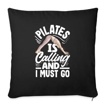 Le Pilates m’appelle et je dois y aller - Housse de coussin décorative 45 x 45 cm - noir - Devant