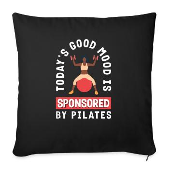 Today's Good Mood sponsored by Pilates - Sofa pillowcase 17,3'' x 17,3'' (45 x 45 cm) - black - Front