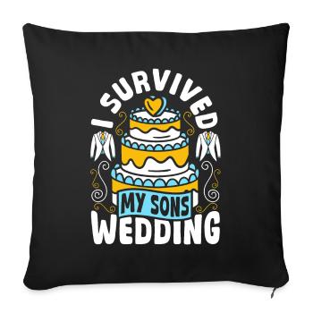 La mère du marié survit au mariage de mon fils - Housse de coussin décorative 45 x 45 cm - noir - Devant