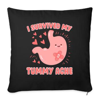 Health Healthcare Survived Abdominal Pain - Sofa pillowcase 17,3'' x 17,3'' (45 x 45 cm) - black - Front
