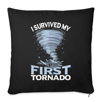 Twister Tornado Weather Storm Severe Weather - Sofa pillowcase 17,3'' x 17,3'' (45 x 45 cm) - black - Front