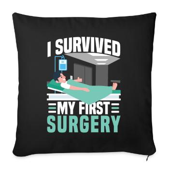 Surgical Surgery Surgery PAtient - Sofa pillowcase 17,3'' x 17,3'' (45 x 45 cm) - black - Front