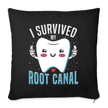 Dental Dental Care Root Canal Root Canal Treatment - Sofa pillowcase 17,3'' x 17,3'' (45 x 45 cm) - black - Front