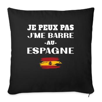 I can't I leave in Spain - Sofa pillowcase 17,3'' x 17,3'' (45 x 45 cm) - black - Front