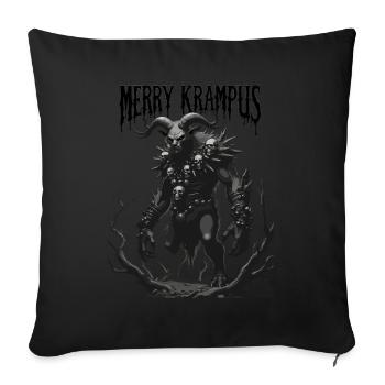 Krampus Knecht Ruprecht Perchten Nikolaus - Sofakissenbezug 45 x 45 cm - Schwarz - Vorne