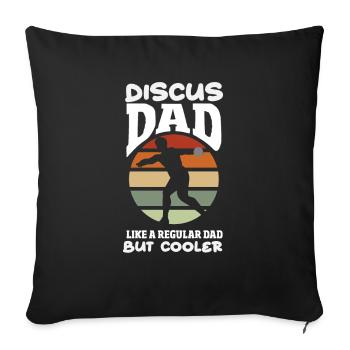 Lancer du disque Athlète Cadeau d’athlète - Housse de coussin décorative 45 x 45 cm - noir - Devant
