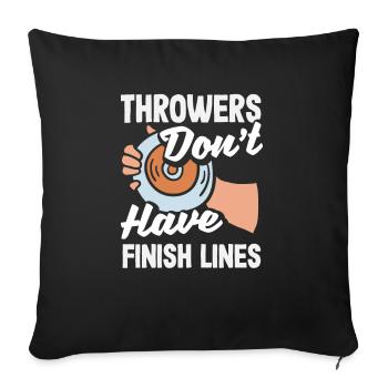 Lancer du disque Athlète Cadeau d’athlète - Housse de coussin décorative 45 x 45 cm - noir - Devant