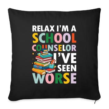 I'm a School Counselor - Sofakissenbezug 45 x 45 cm - Schwarz - Vorne