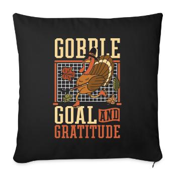 Hockey Thanksgiving Turkey Hockey - Sofa pillowcase 17,3'' x 17,3'' (45 x 45 cm) - black - Front