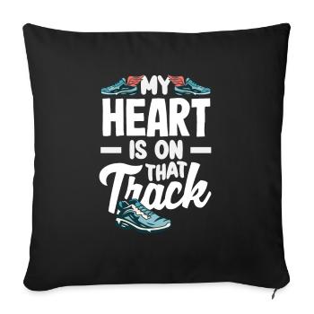 Athletics Athletes - Sofa pillowcase 17,3'' x 17,3'' (45 x 45 cm) - black - Front