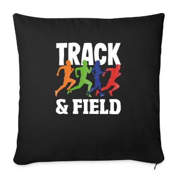 Athletics Athletes - Sofa pillowcase 17,3'' x 17,3'' (45 x 45 cm) - black - Front