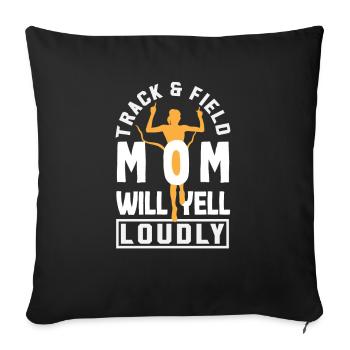 Athletics Athletes - Sofa pillowcase 17,3'' x 17,3'' (45 x 45 cm) - black - Front