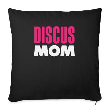 Lancer du disque Athlète Cadeau d’athlète - Housse de coussin décorative 45 x 45 cm - noir - Devant