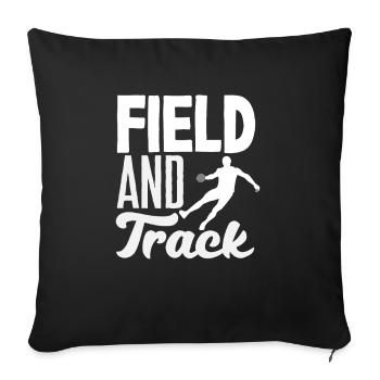 Athletics Athletes - Sofa pillowcase 17,3'' x 17,3'' (45 x 45 cm) - black - Front