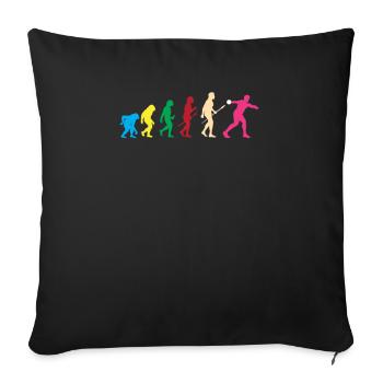 Lancer du disque Athlète Cadeau d’athlète - Housse de coussin décorative 45 x 45 cm - noir - Devant