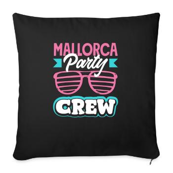 Mallorca Party Crew Mallorca Holidays - Sofa pillowcase 17,3'' x 17,3'' (45 x 45 cm) - black - Front
