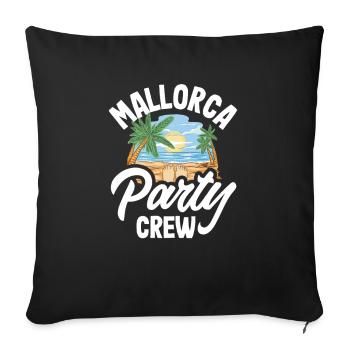 Mallorca Party Crew Mallorca Holidays - Sofa pillowcase 17,3'' x 17,3'' (45 x 45 cm) - black - Front