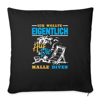Mallorca Party Crew Mallorca Holidays - Sofa pillowcase 17,3'' x 17,3'' (45 x 45 cm) - black - Front