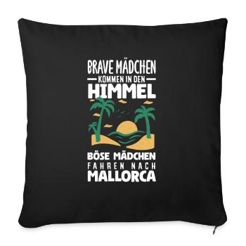 Mallorca Party Crew Mallorca Holidays - Sofa pillowcase 17,3'' x 17,3'' (45 x 45 cm) - black - Front