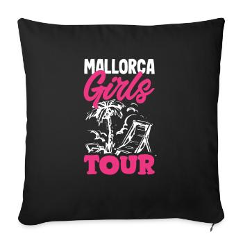 Mallorca Party Crew Mallorca Holidays - Sofa pillowcase 17,3'' x 17,3'' (45 x 45 cm) - black - Front