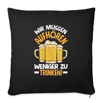 Mallorca Party Crew Mallorca Holidays - Sofa pillowcase 17,3'' x 17,3'' (45 x 45 cm) - black - Front