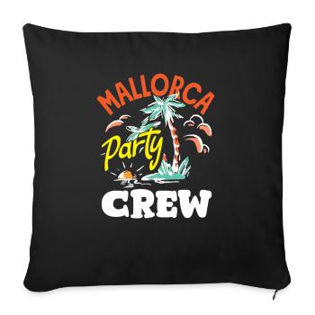 Mallorca Party Crew Mallorca Holidays - Sofa pillowcase 17,3'' x 17,3'' (45 x 45 cm) - black - Front