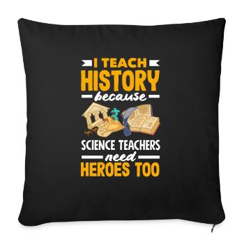 Funny Teacher Teacher Gift - Sofa pillowcase 17,3'' x 17,3'' (45 x 45 cm) - black - Front