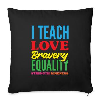 Funny Teacher Teacher Gift - Sofa pillowcase 17,3'' x 17,3'' (45 x 45 cm) - black - Front