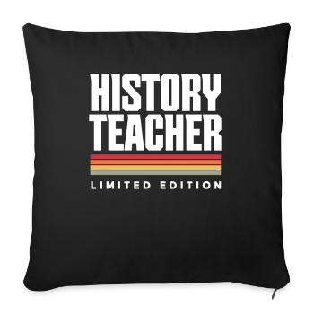 Lustiges Lehrer Lehrerinnen Geschenk - Sofakissenbezug 45 x 45 cm - Schwarz - Vorne